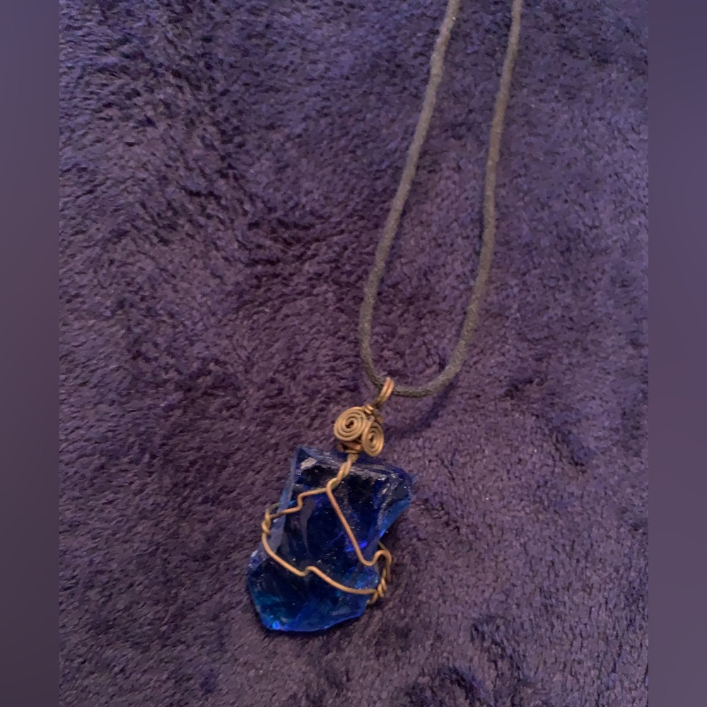 Blue Stone Pendant Necklace